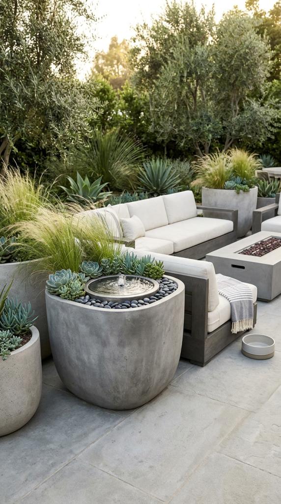 modern and sleek Dog Water Bowl Planter 