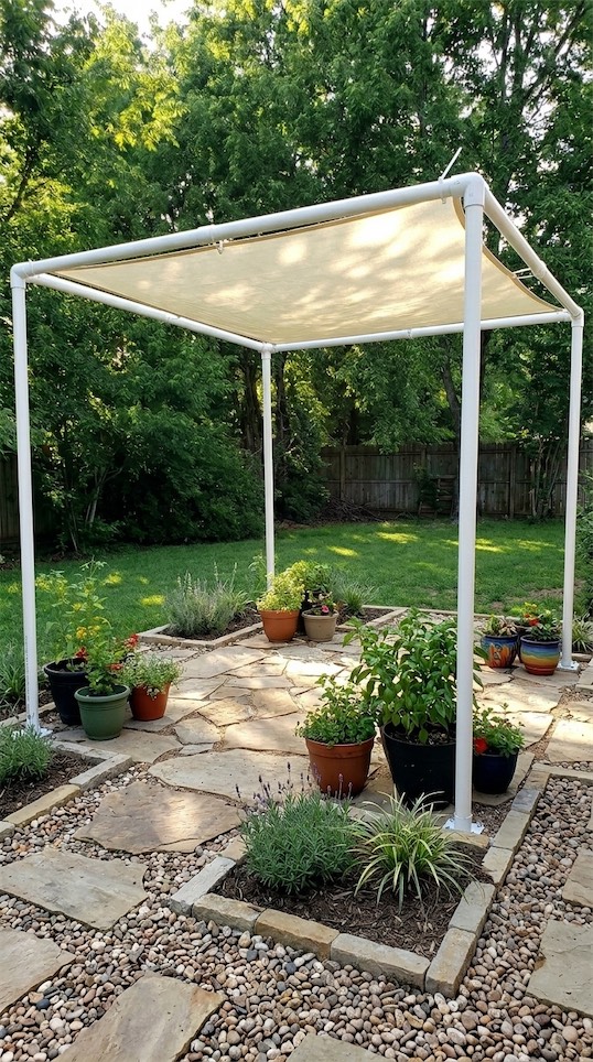 PVC pipes and shade