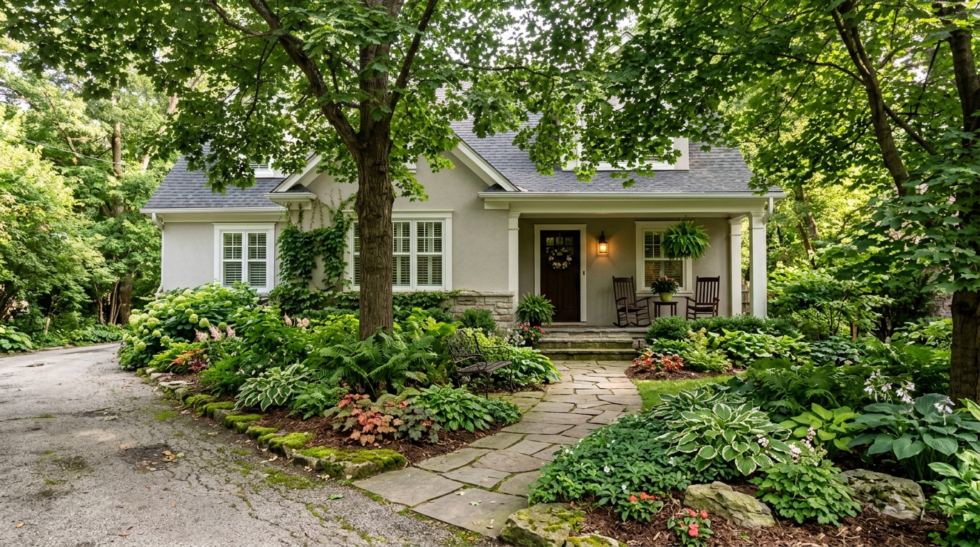 shaded garden landscaping ideas