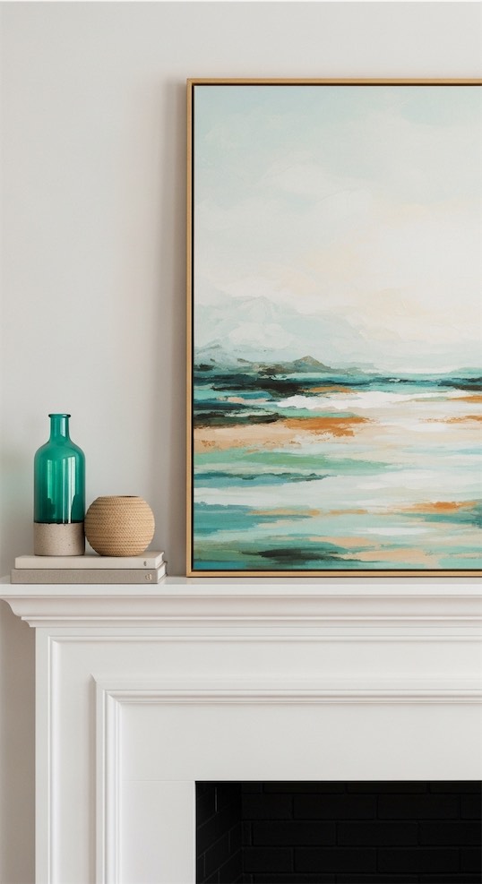 focal artwork with seaside scale