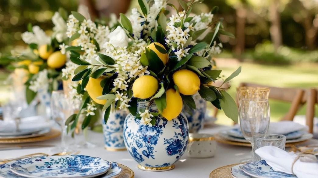 summer garden table setting
