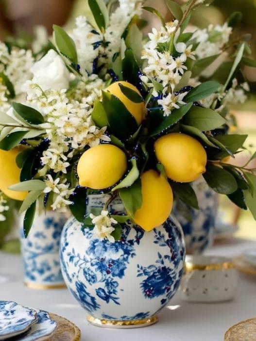 summer garden table setting