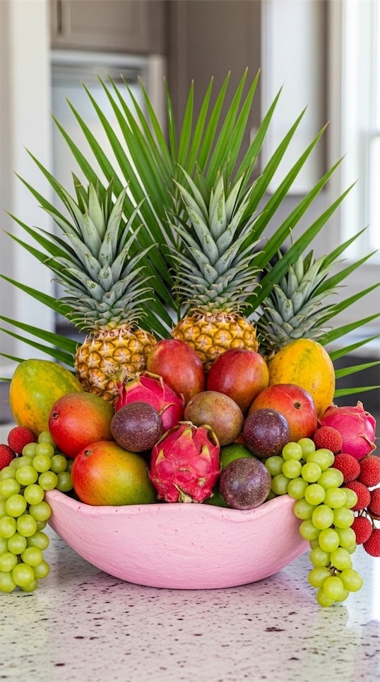 Summer Dough Bowl with tropical fruits