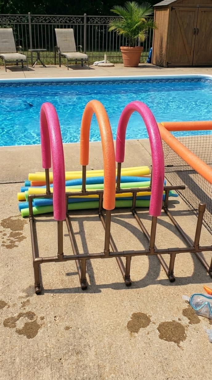Pool Noodle Drying Rack 12 Simple DIY Pool Noodle Storage