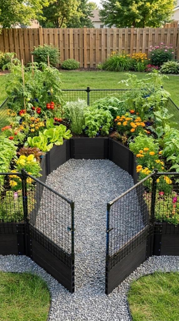 enclosed garden with gate