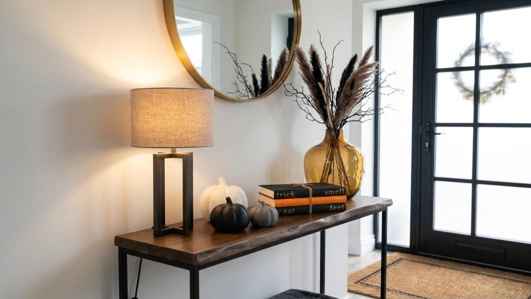 Halloween Entryway Table Decor