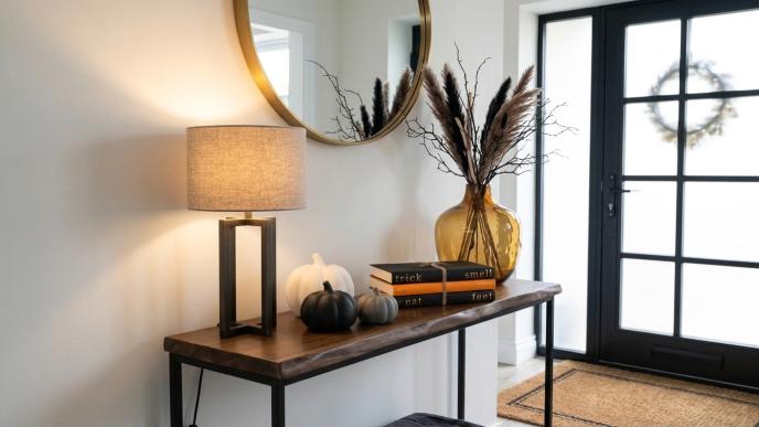 Halloween Entryway Table Decor