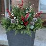 Tall Planters With Artificial Plants for an Easy, Stylish Entrance