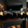 Halloween mantle decor with tv