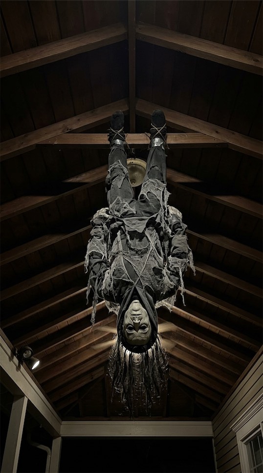 ghoul hanging from ceiling 