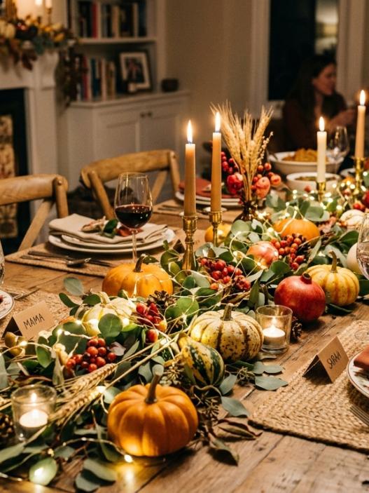 Fall Centerpieces With Lights