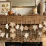 fall leaves on mantle diy project