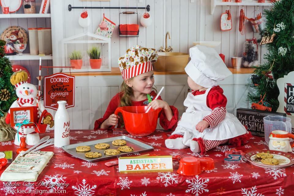 baking scene for christmas photo