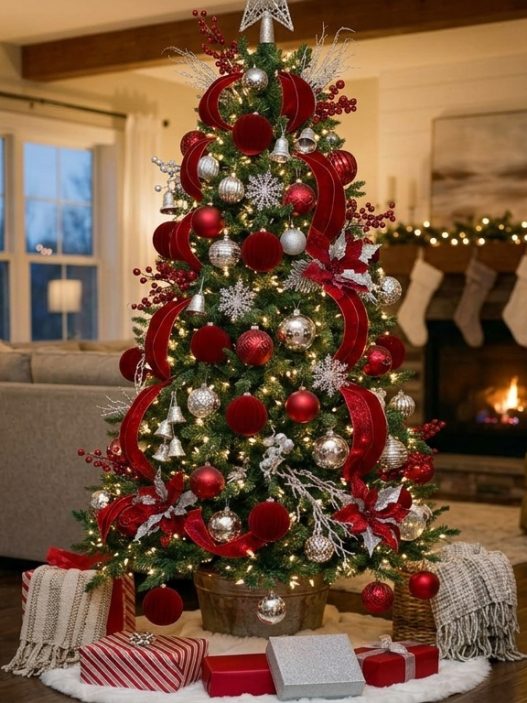 red christmas tree ideas