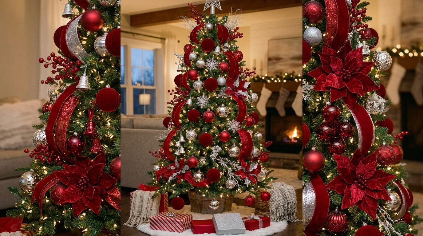 red christmas tree ideas