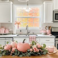 pink fall decor kitchen pink fall decor kitchen